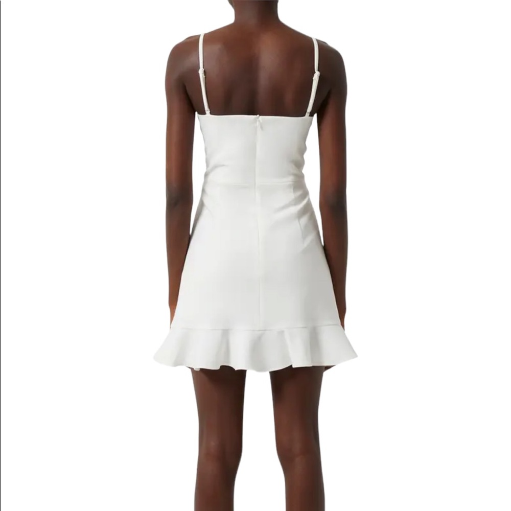 - French connection Whisper Frill Hem White dress - Picture 2 of 7